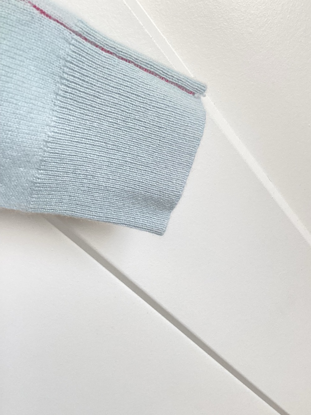 🐾Anthropologie Cashmere Sweater Pilcro Collared Long Sleeve Polo New Dog Blue - Picture 8 of 15